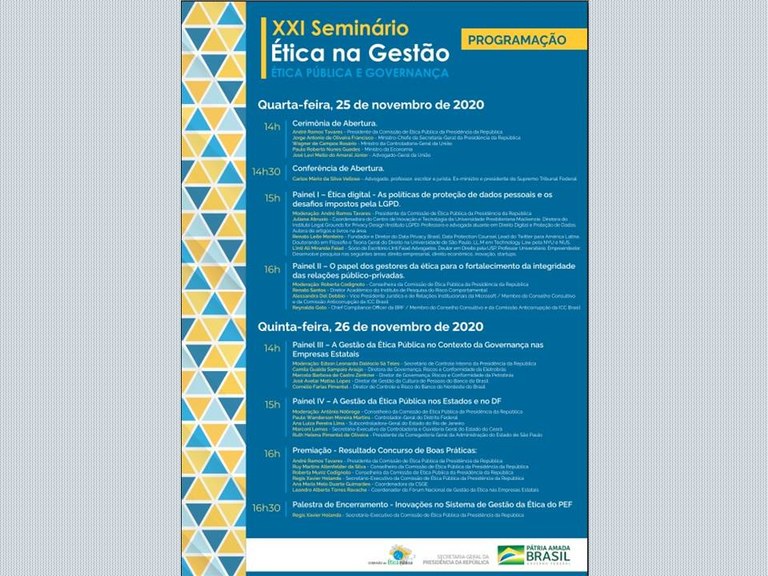 Programação Seminário